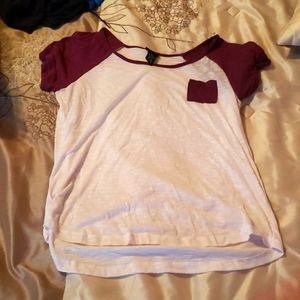Rue21 XL Purple and White Baseball Tee